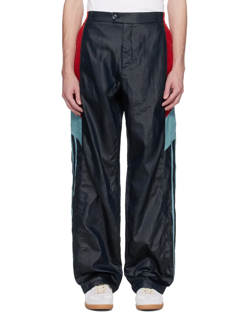Martine Rose Navy Paneled Track Pants Blu