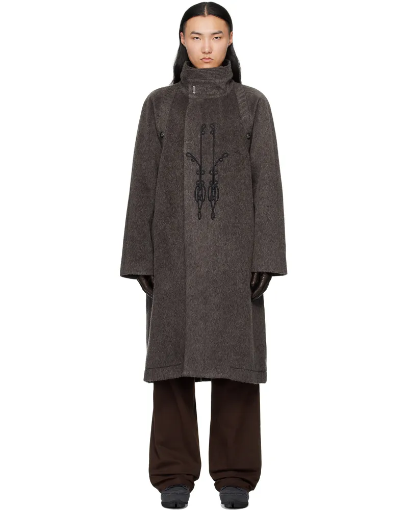 KIKO KOSTADINOV Gray Kormos Military Coat Wshed