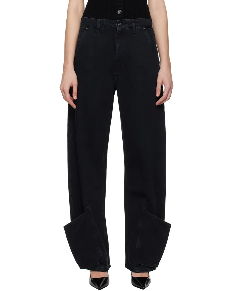 Frame Denim Black 'The Tab' Jeans Trub
