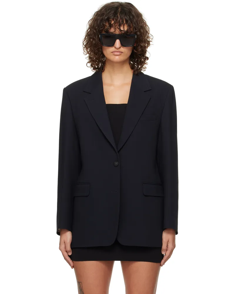 Golden Goose Black Wool-Blend Blazer Polar