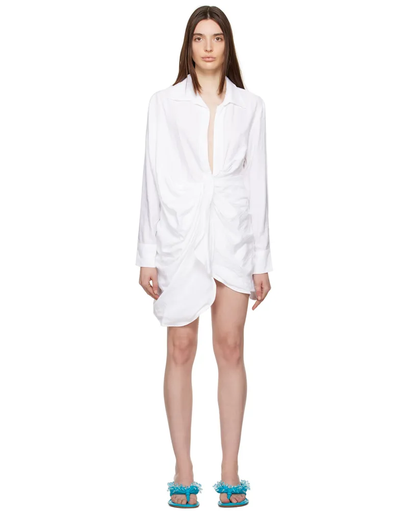 Jacquemus White Le Papier 'La Robe Bahia' Minidress 100