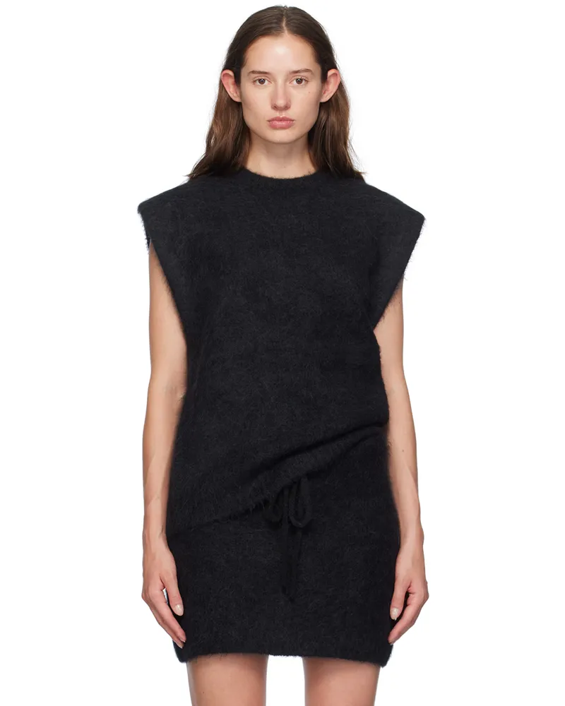 The Garment Black Bern Knit Vest 050