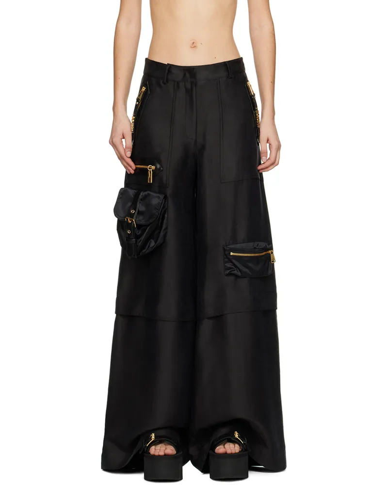Moschino Black Bags Trousers A1555