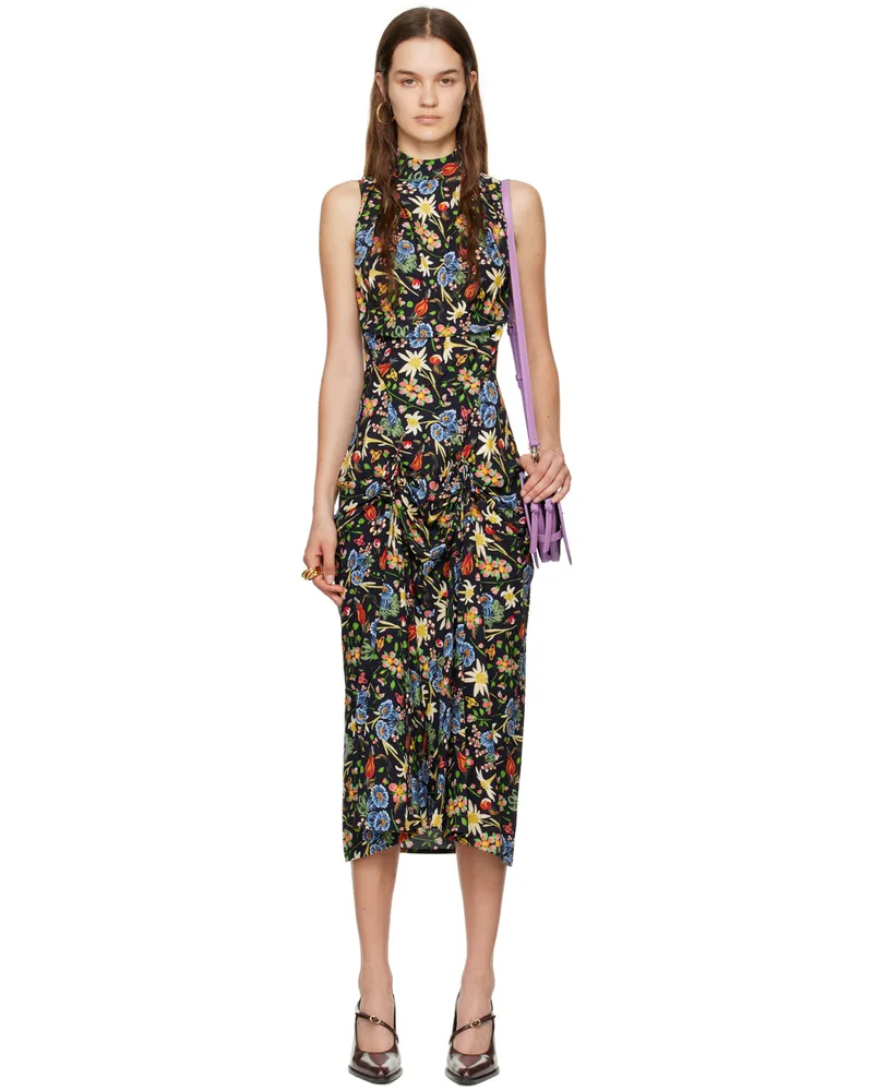 Vivienne Westwood Black Sleeveless CJ Midi Dress O335