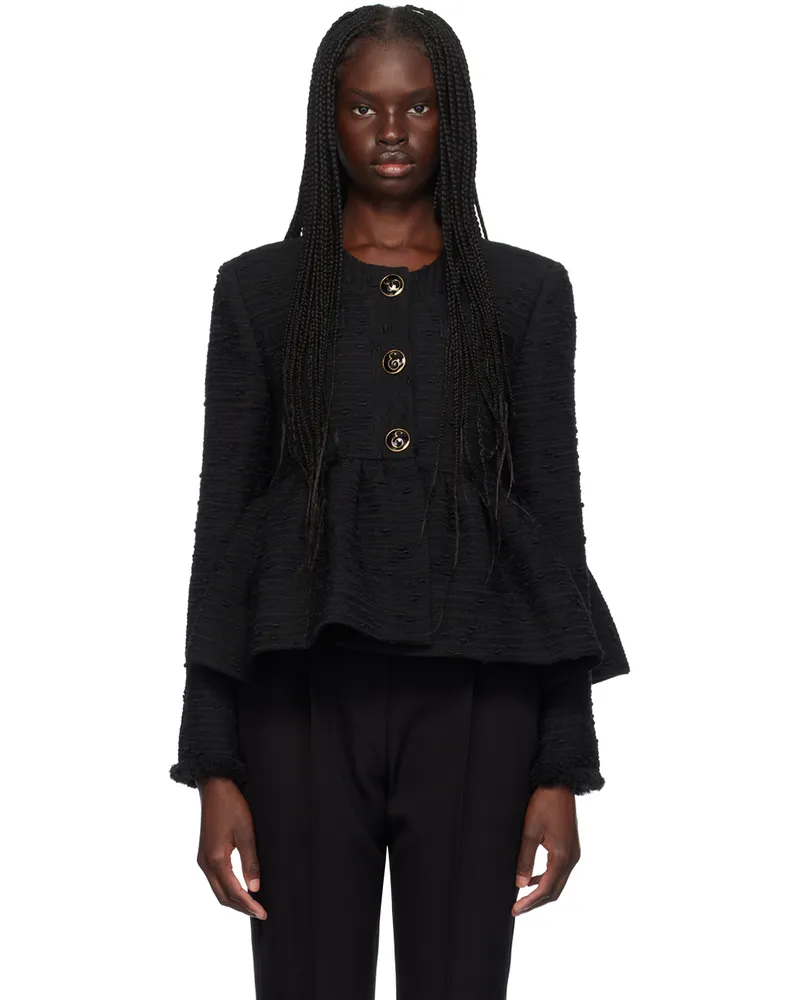 Erdem Black Peplum Jacket Black