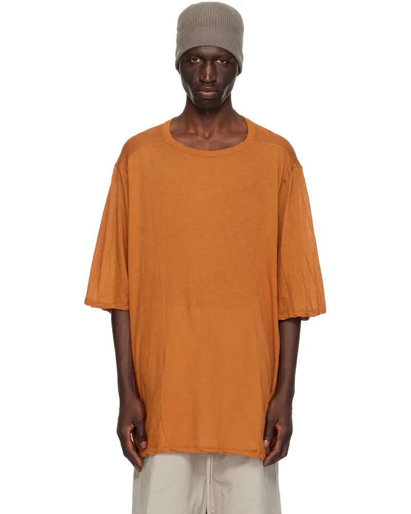 Rick Owens Orange Crewneck T-Shirt 53