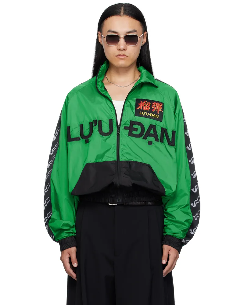 LU'U DAN Green L-D Windbreaker Jacket Racing