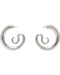 PANCONESI Silver Extra Large Serpent Hoops Silver