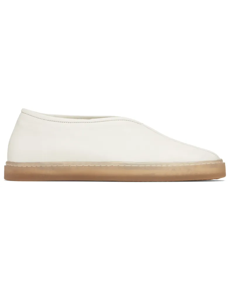 Christophe Lemaire White Linoleum Piped Loafers Wh000