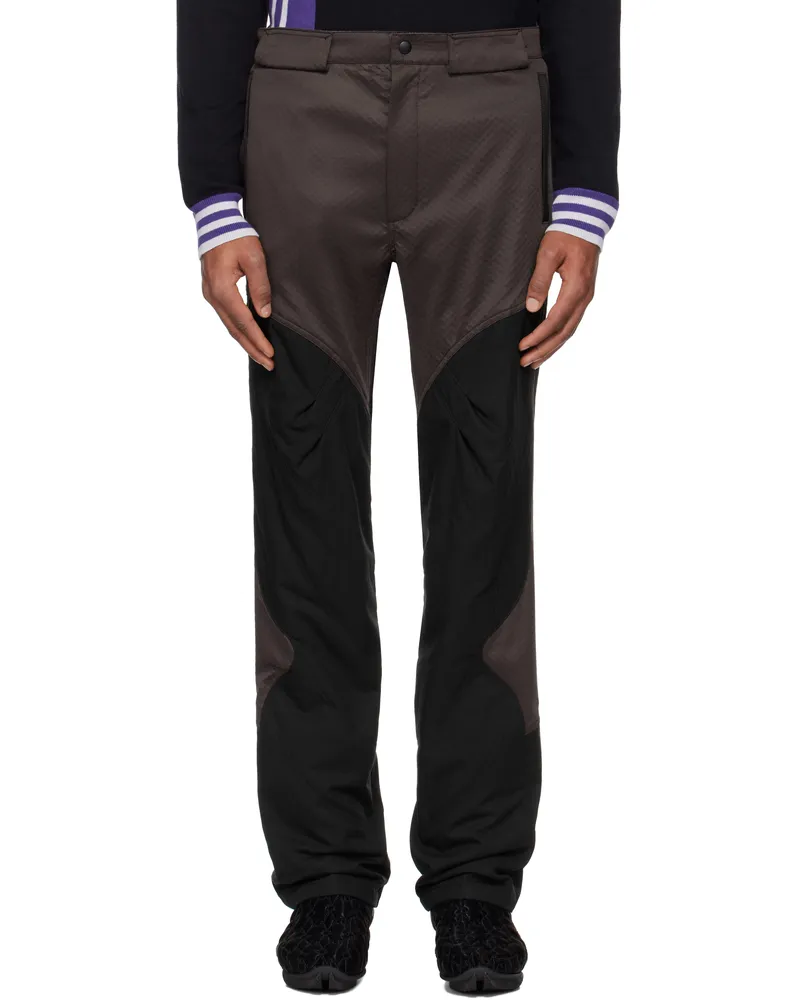 KIKO KOSTADINOV Brown & Black Solix Zip Trousers Callisto
