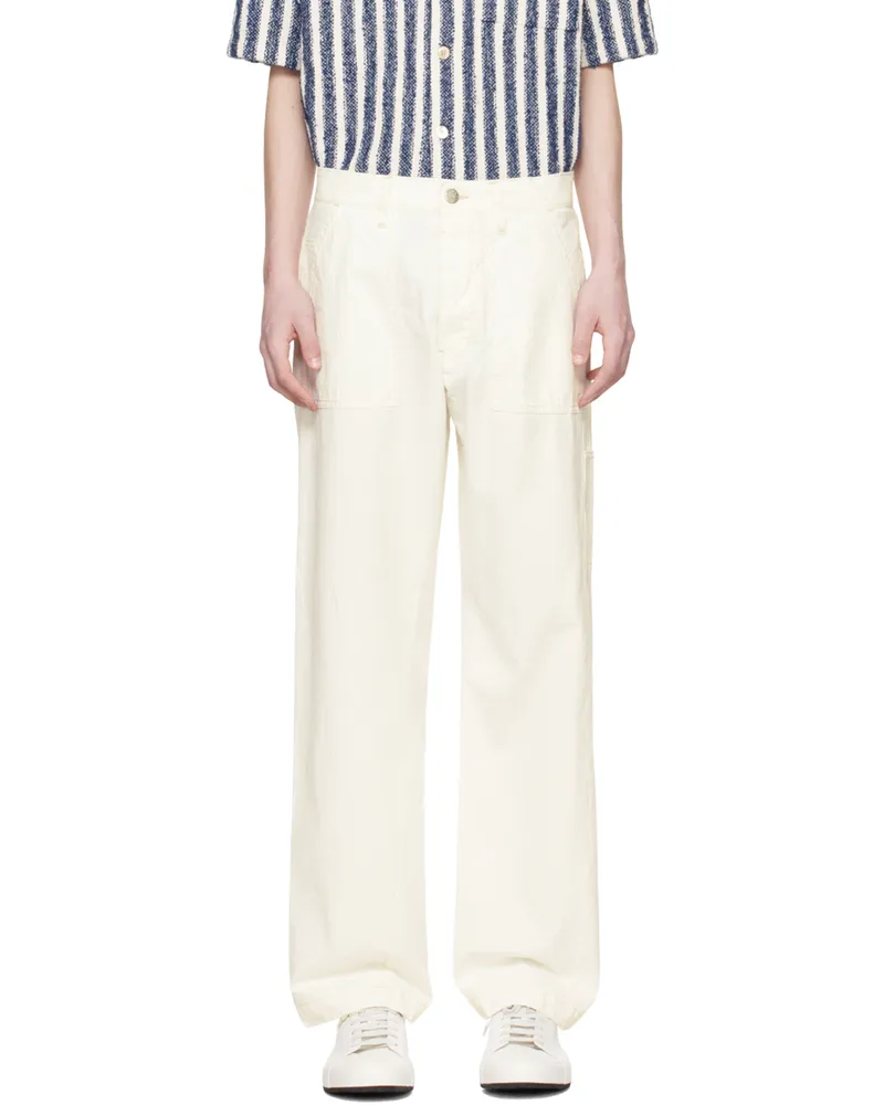 Sunflower White Twist Work Trousers 010