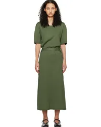 Christophe Lemaire Green Belted Midi Dress Grsmoky