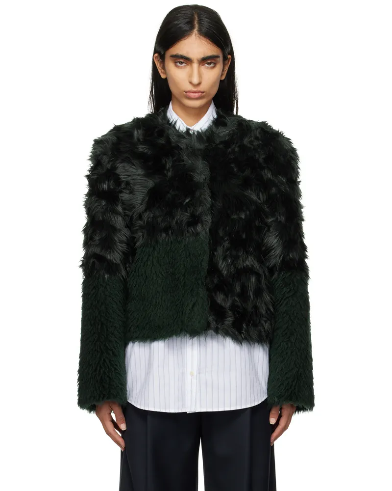 STAND Green Halle Faux-Fur Jacket 57050