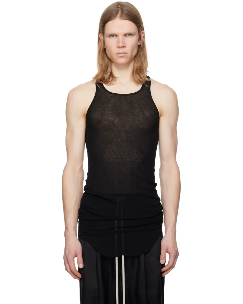 Rick Owens Black Hollywood Basic Rib Tank Top 09