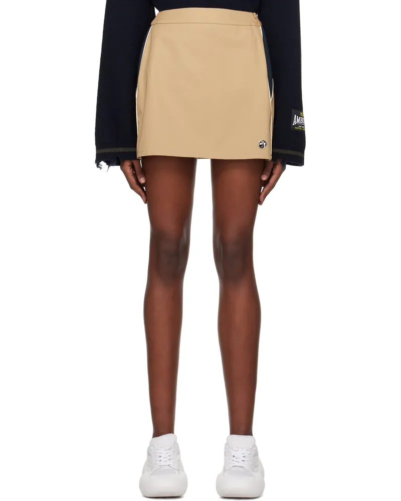 AMBUSH Beige Sponge Miniskirt Beige