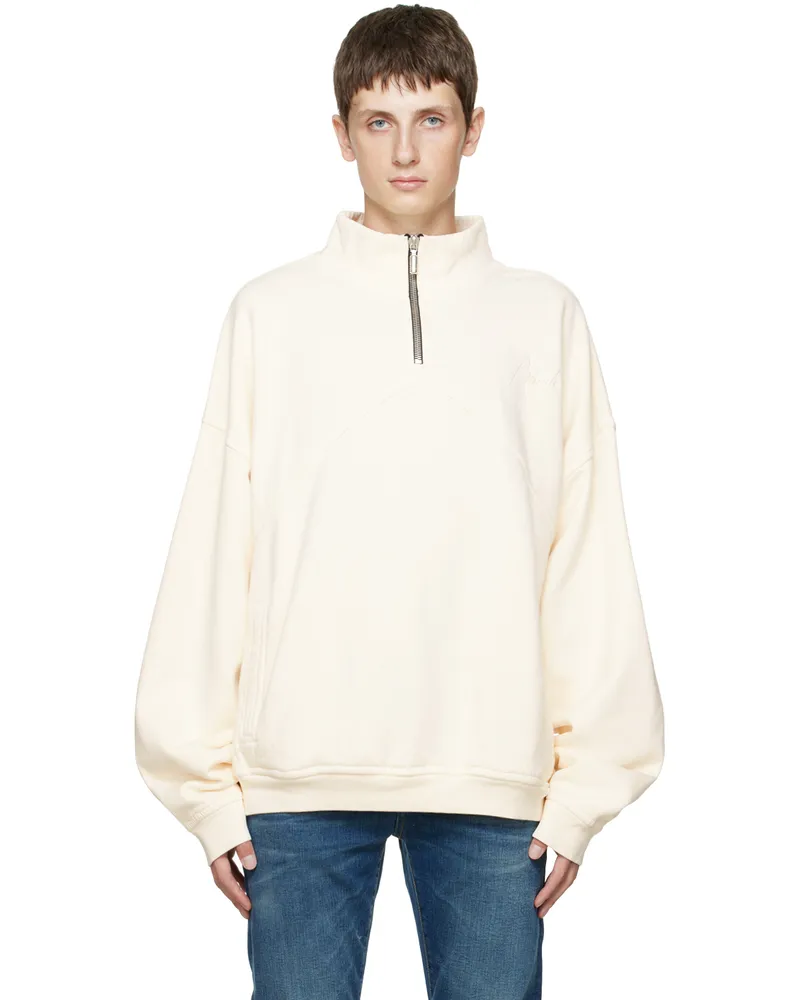 RHUDE Off-White Quarter Zip Sweatshirt Vtg