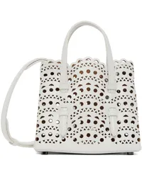 Alaïa White Micro Mina 16 Top Handle Bag Blanc