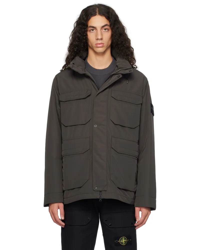 Stone Island Gray 43626 Micro Twill Jacket V0065