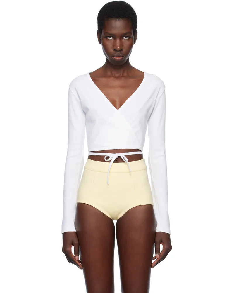 Gil Rodriguez White Sarita Wrap Top White