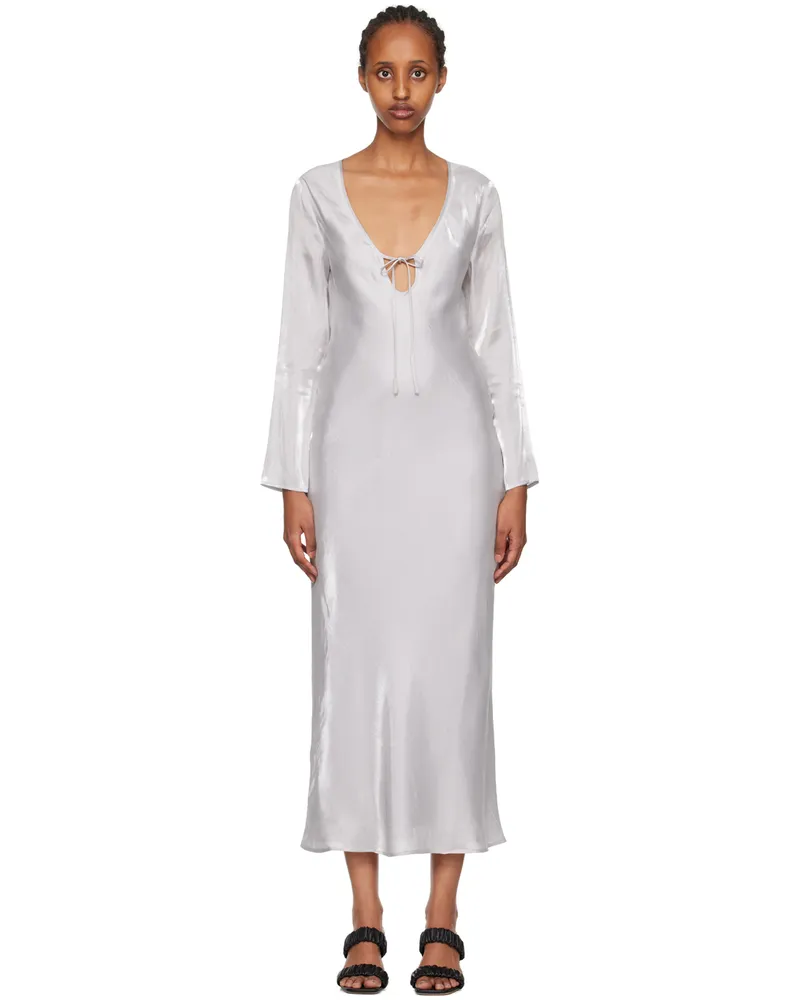 THIRD FORM Silver Untamed Bias Midi Dress Silver
