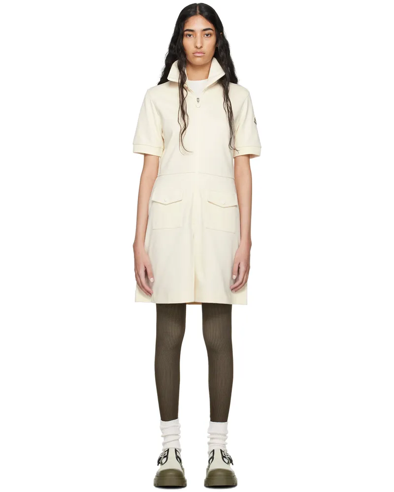 Moncler Off-White Polo Minidress 34