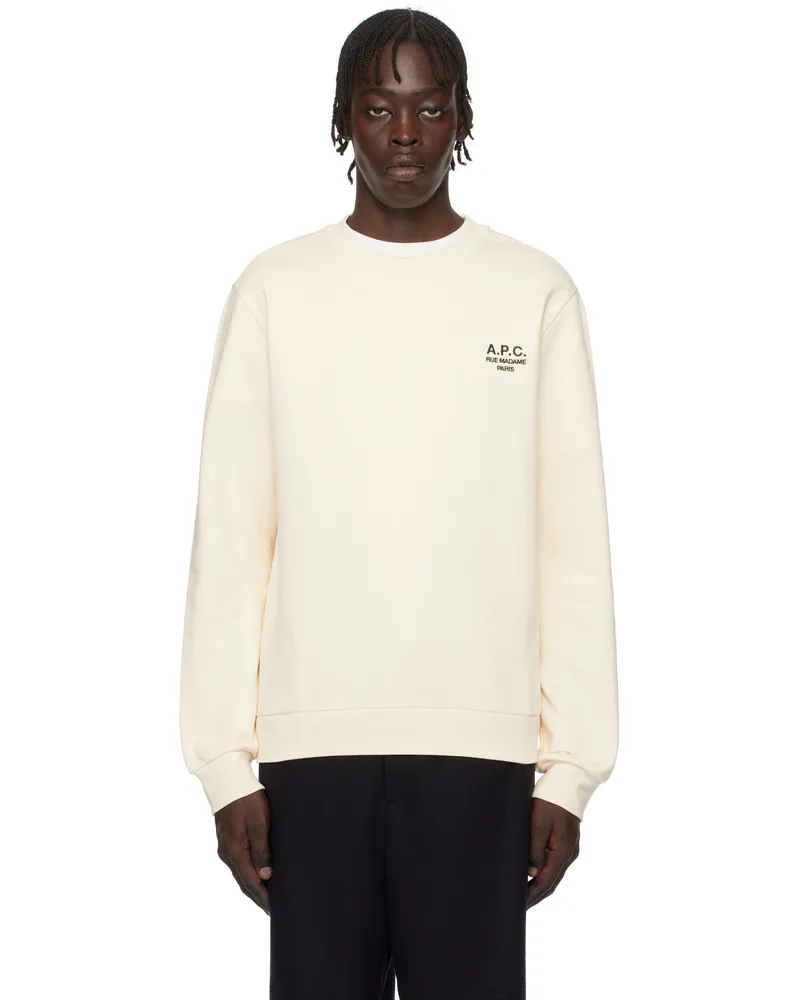 A.P.C. Off-White Standard 'Rue Madame' Sweatshirt Ecru