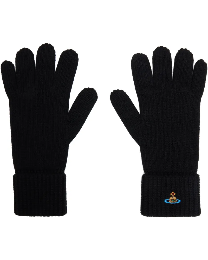 Vivienne Westwood Black Sporty Gloves N401