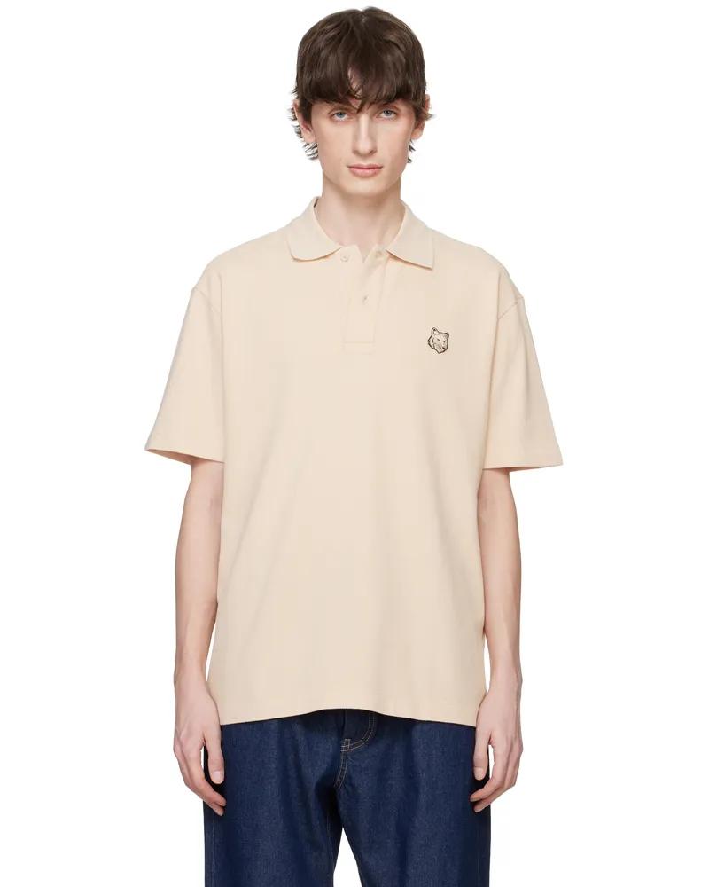 Kitsuné Beige Bold Fox Head Patch Comfort Polo P213