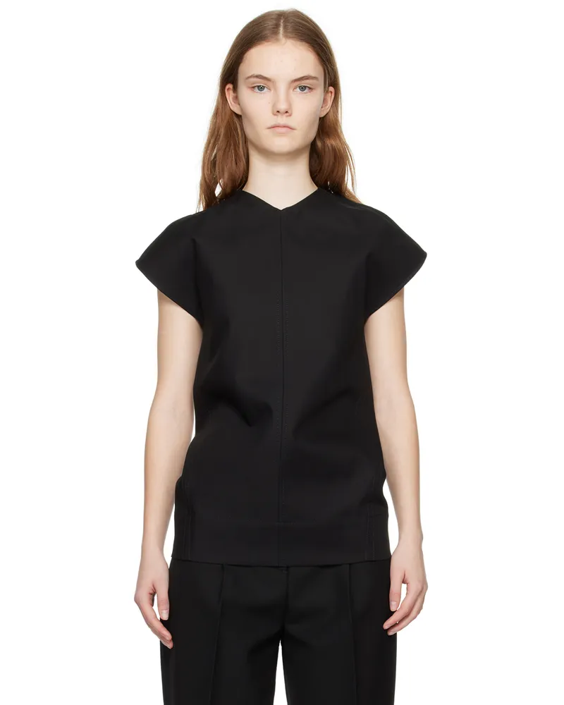 Totême Black Twisted Seam T-Shirt 001