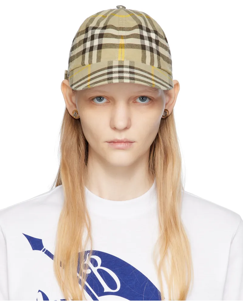 Burberry Khaki Check Cap Hunter