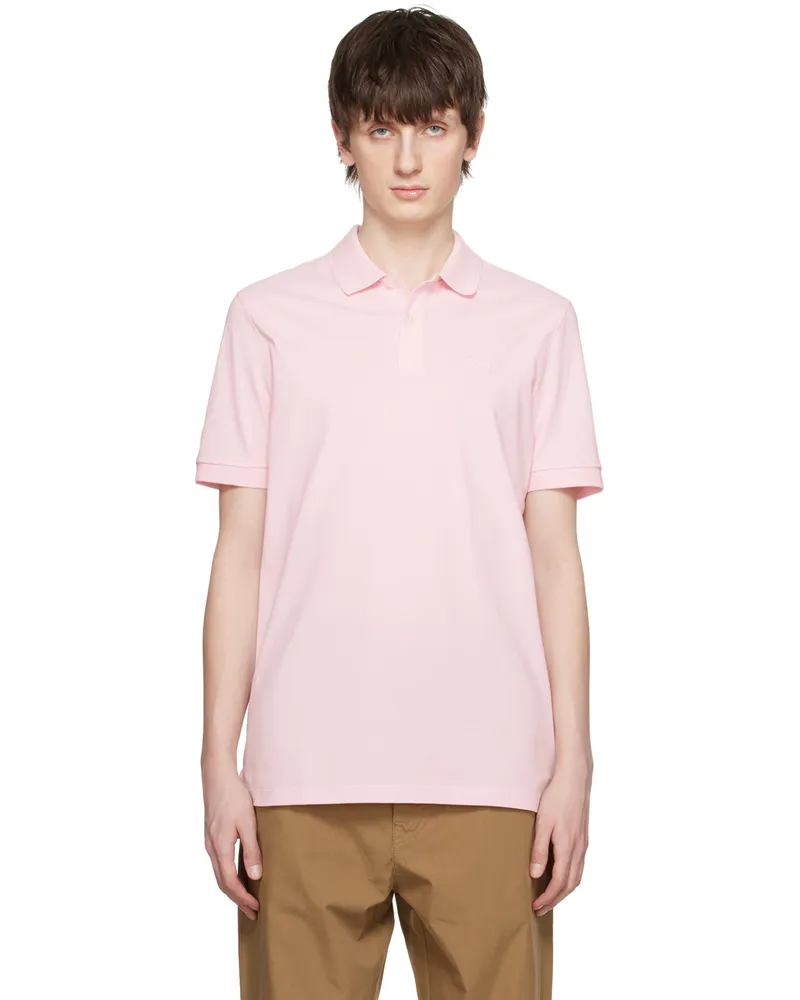 HUGO BOSS Pink Embroidered Polo Open