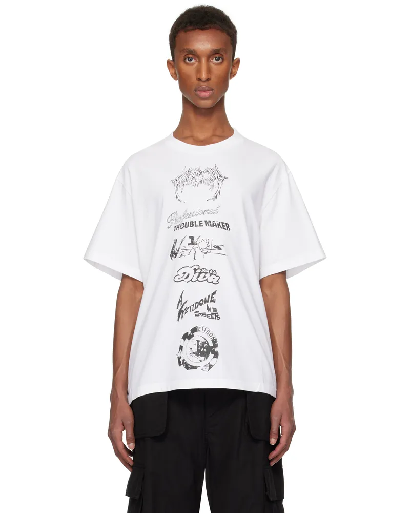 WE 11 DONE White Multi Logo T-shirt White