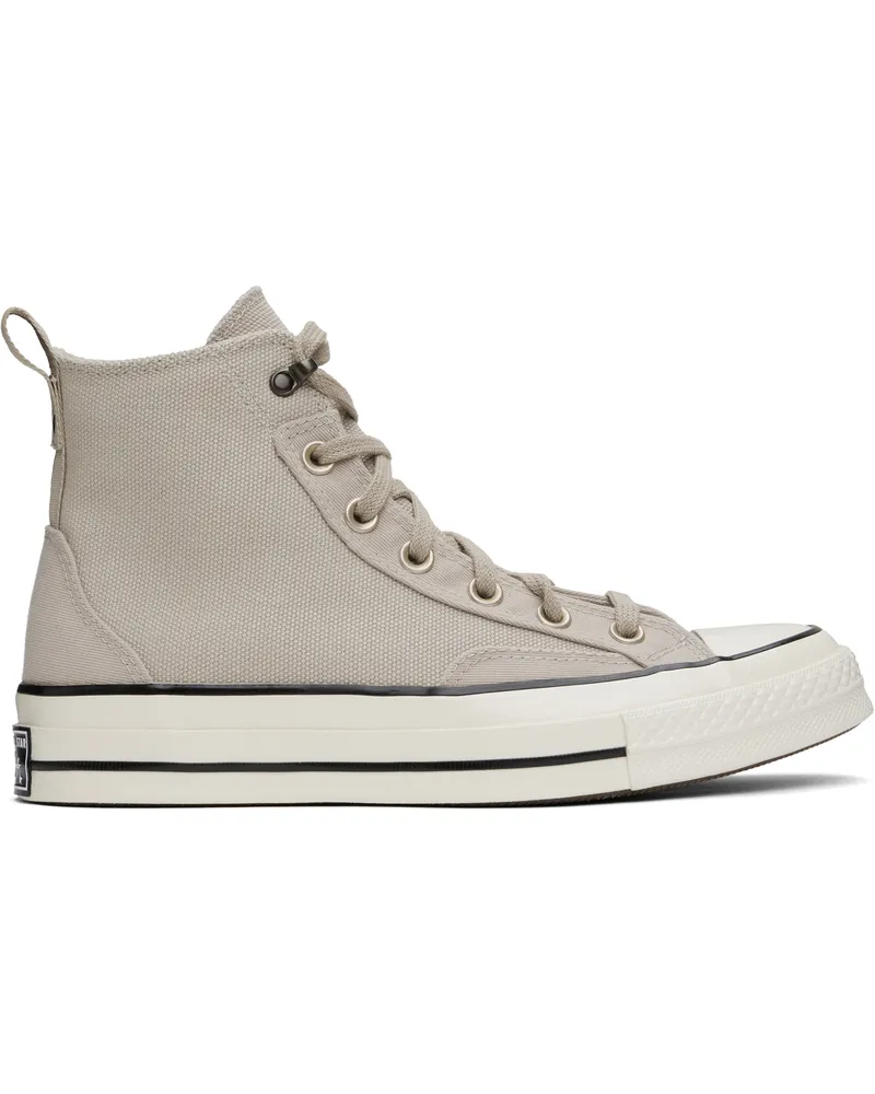Converse Gray Chuck 70 Jungle Cloth Overlay Sneakers Papyrus