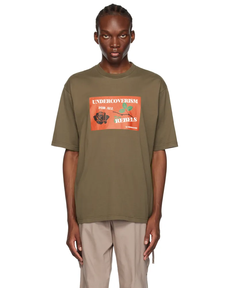 Undercover Brown Graphic T-Shirt Brown