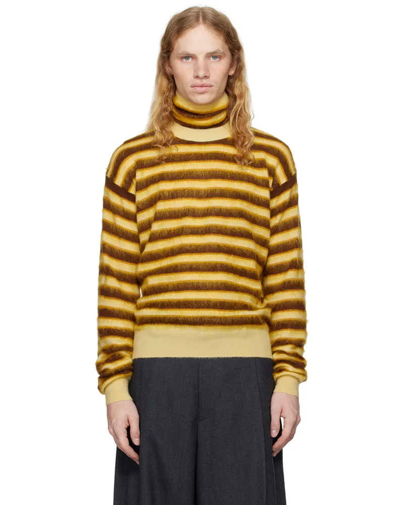 Marni Brown & Yellow Striped Sweater Rgy33