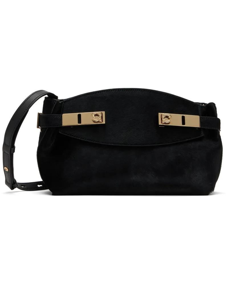 Ferragamo Black Hug Soft XS Crossbody Bag 021
