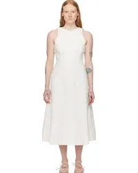 Proenza Schouler Off-White White Label Arlet Denim Midi Dress Ecru