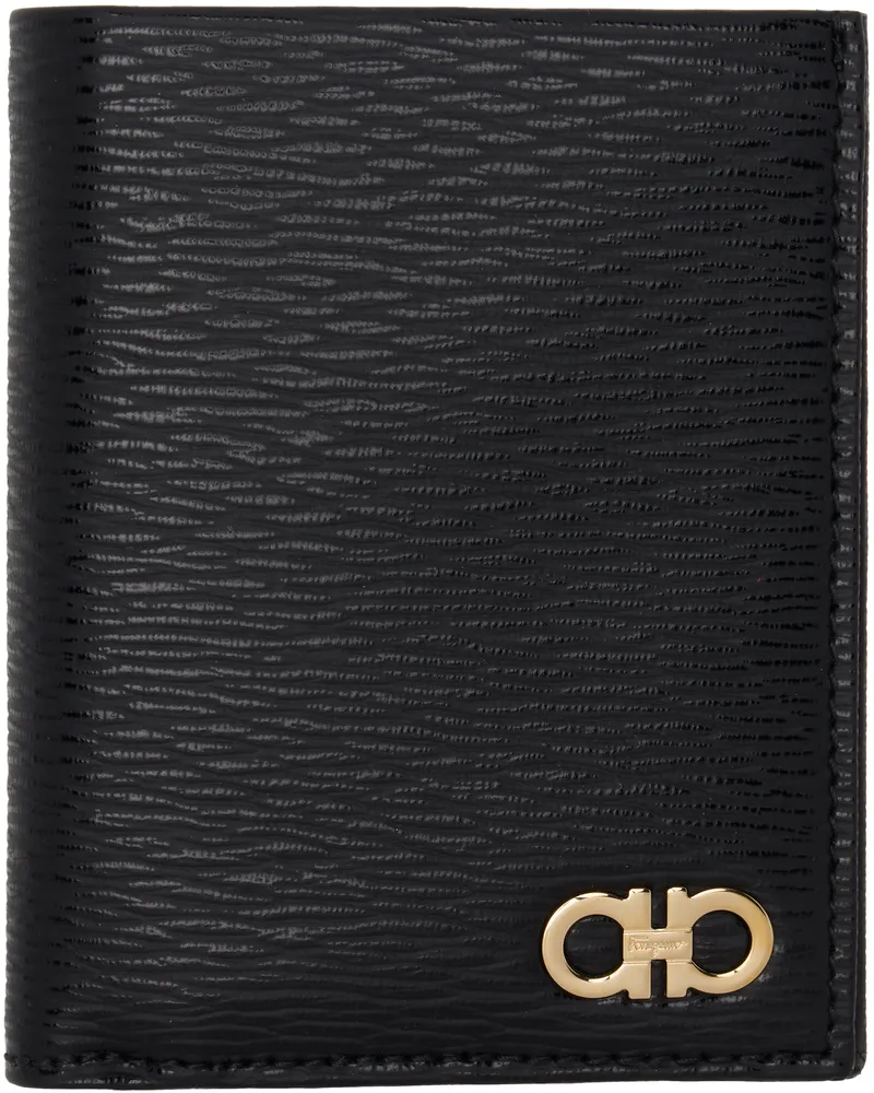 Ferragamo Black Gancio Wallet Nero