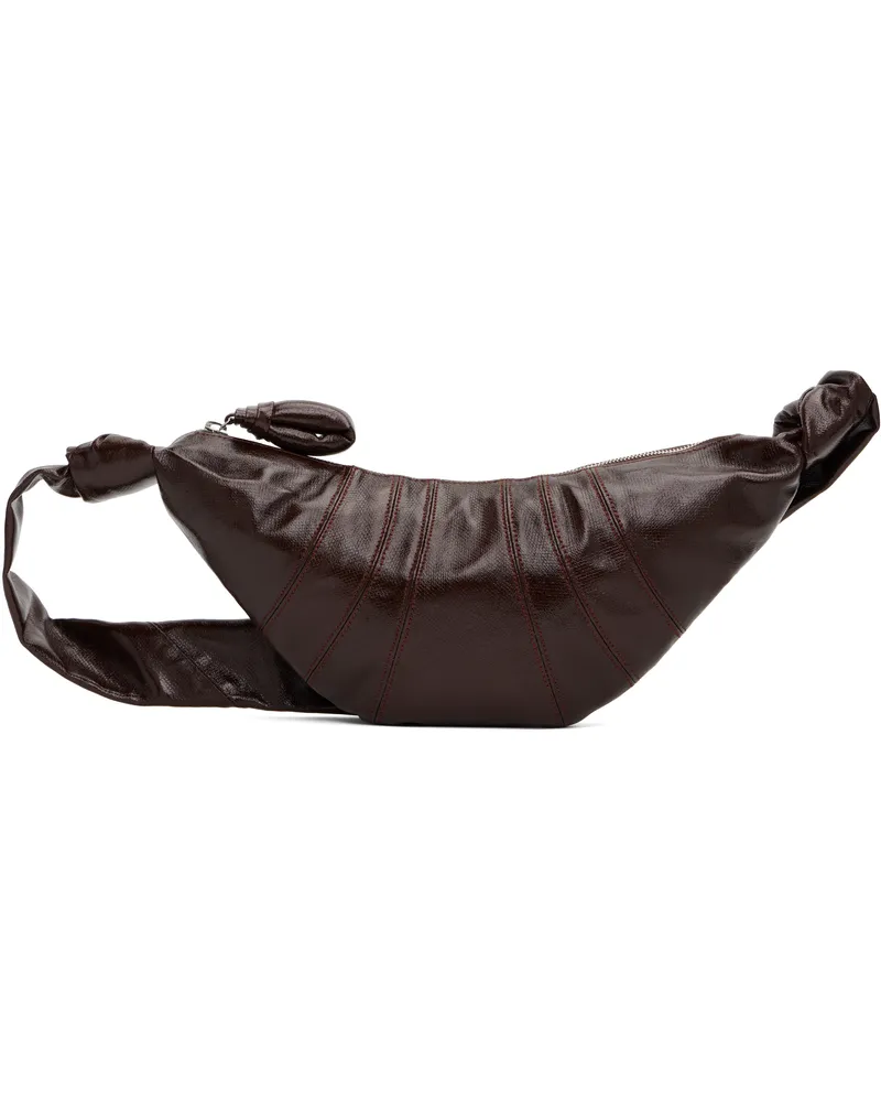 Christophe Lemaire Brown Small Croissant Bag Br401