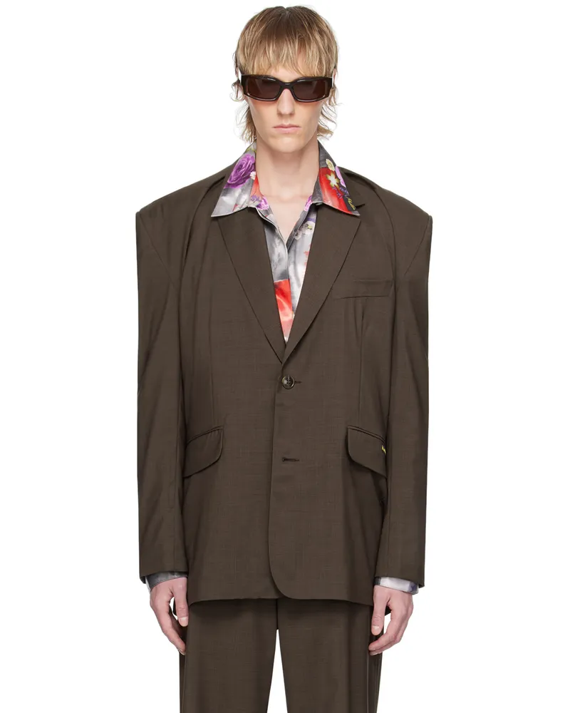 Martine Rose Brown Rider Blazer Brown