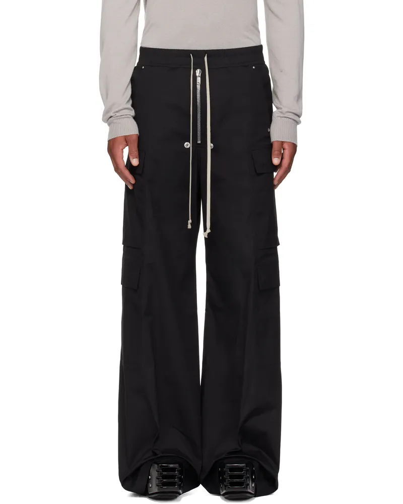 Rick Owens Black Concordians Cargobelas Cargo Pants 09