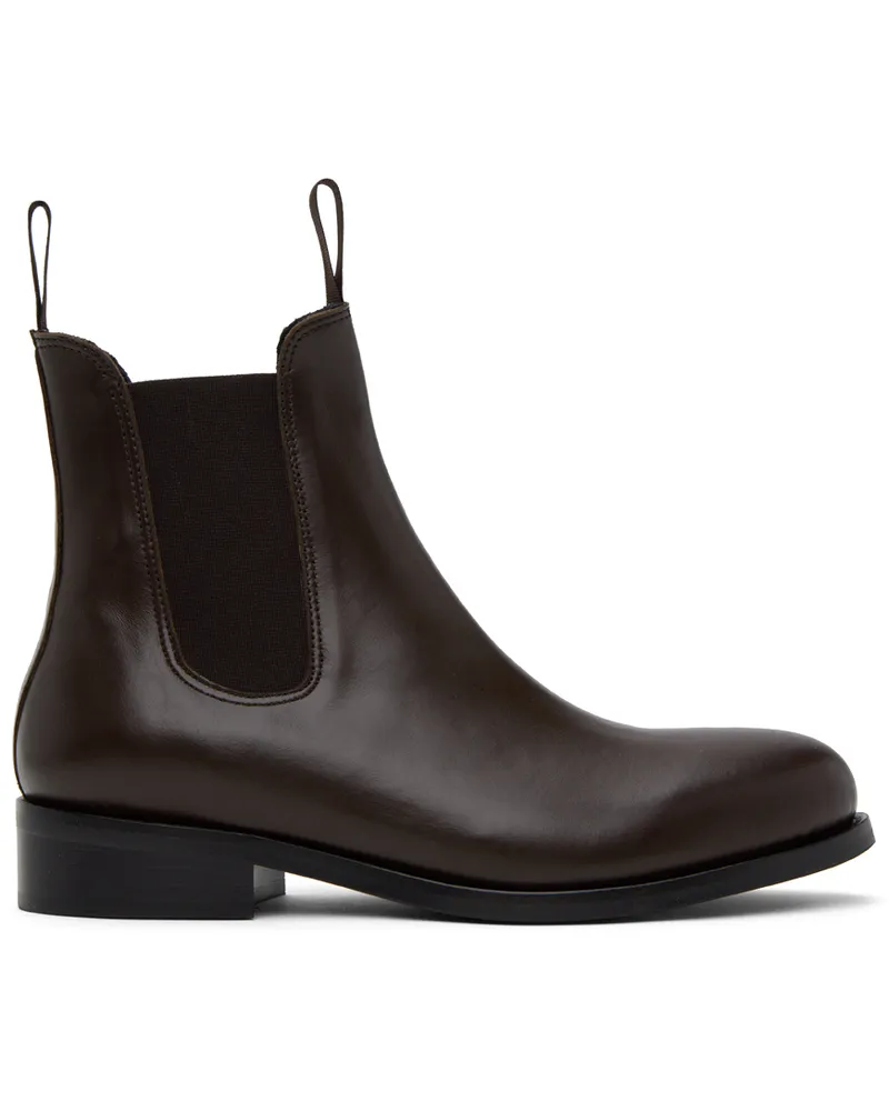 Officine Generale Brown Belmondo Chelsea Boots Brown