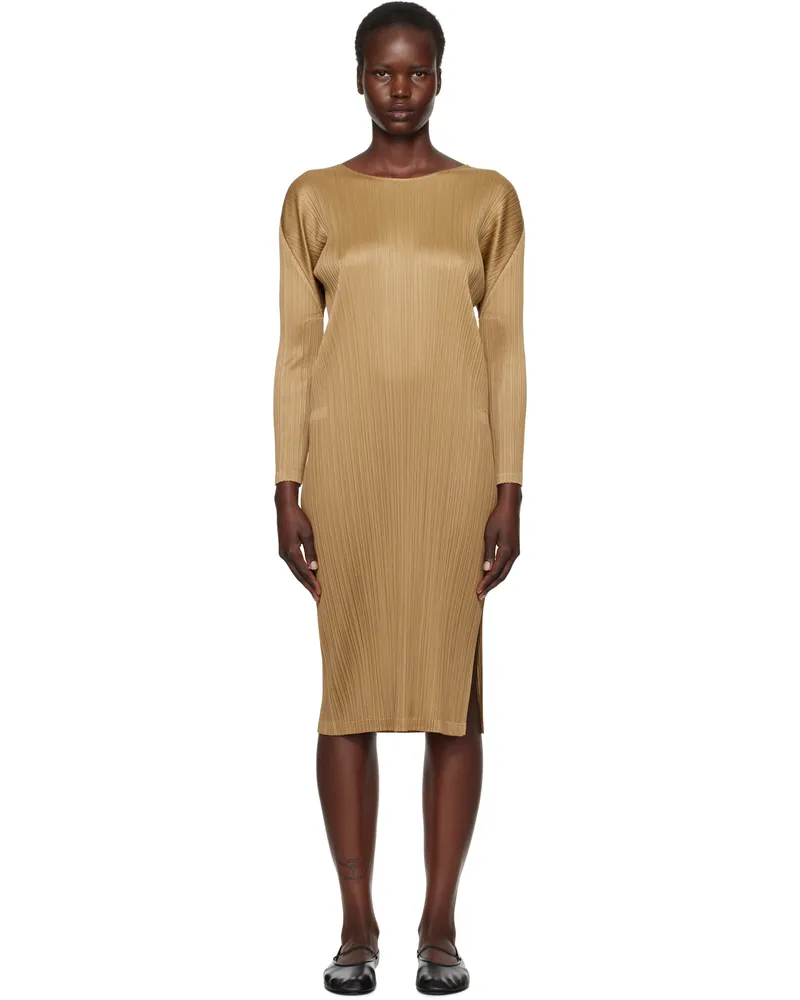 Issey Miyake Beige Monthly Colors December Midi Dress 43