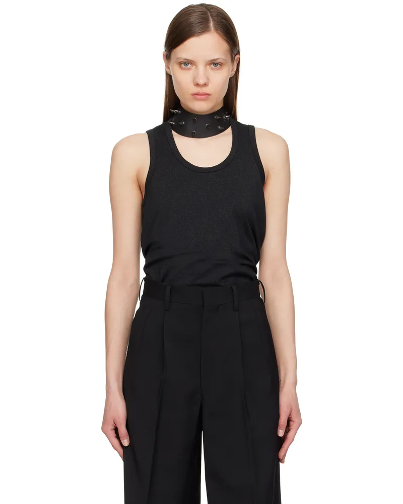 Junya Watanabe Black Glitter Tank Top 1