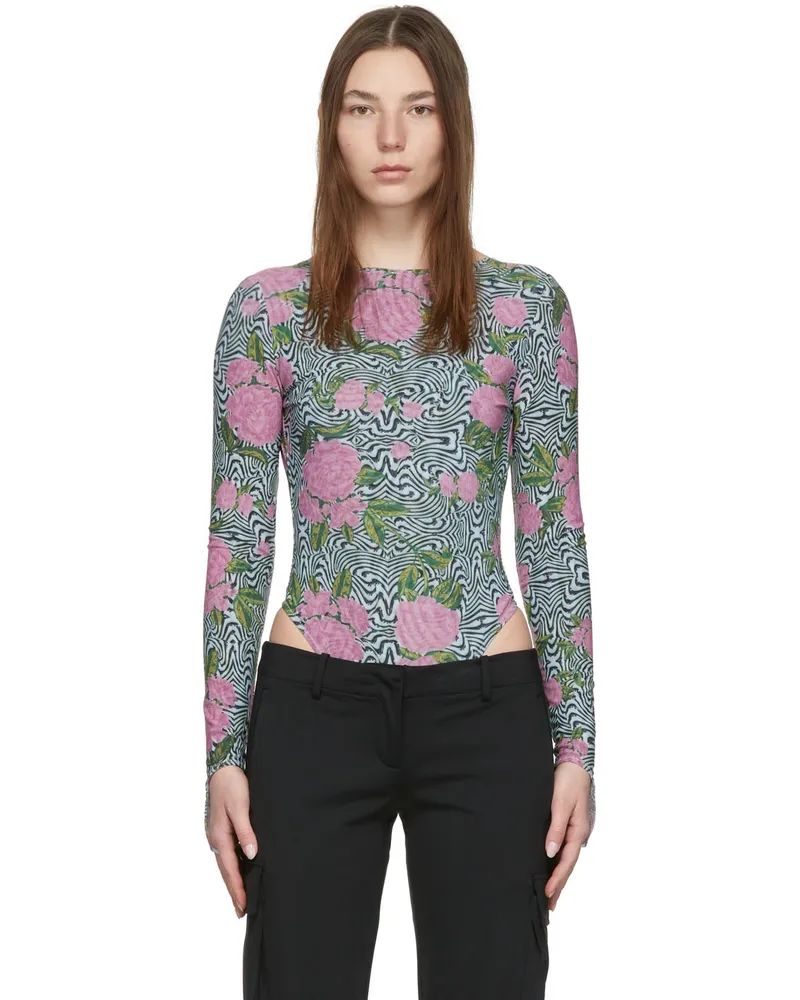 Maisie Wilen SSENSE Exclusive Multicolor Printed Bodysuit Rosy