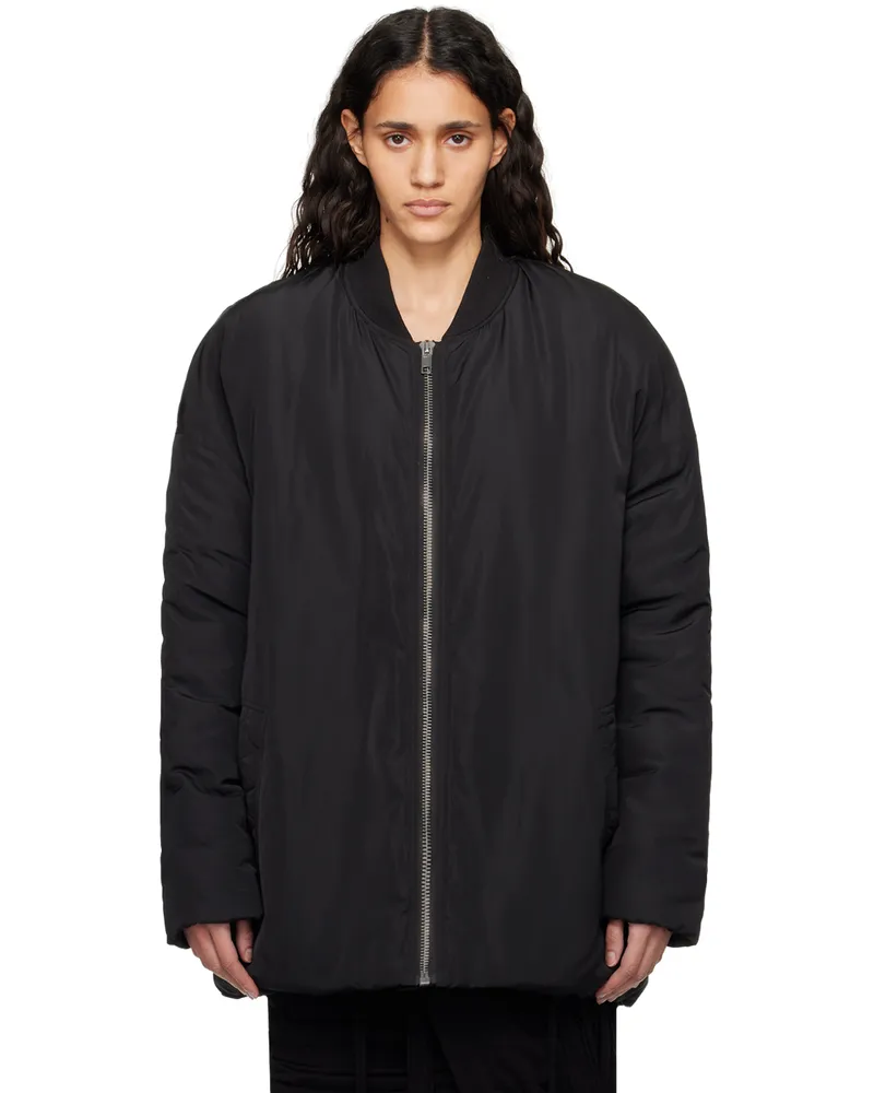 Paris Georgia SSENSE Exclusive Black 'Elemental by Paris Georgia' Oversized Bomber Jacket Black