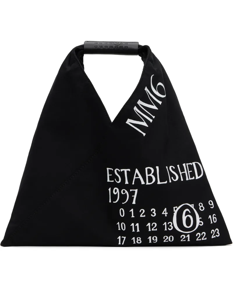 Maison Margiela Black Jersey 'Established Print' Mini Tote T8013