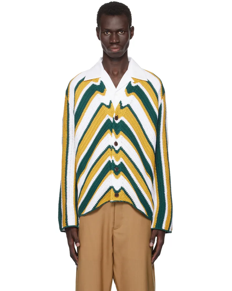 Marni Multicolor Chevron Cardigan Rgv85
