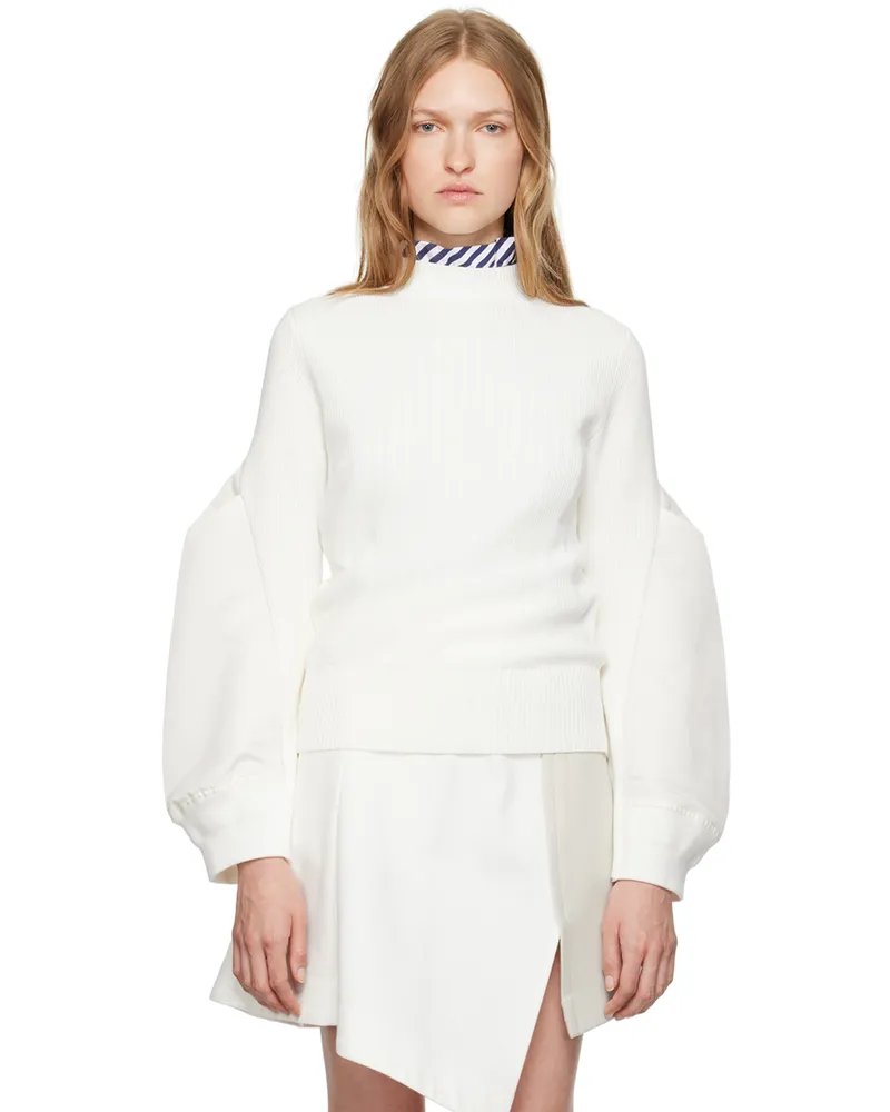 Sacai Off-White Paneled Sweater 151