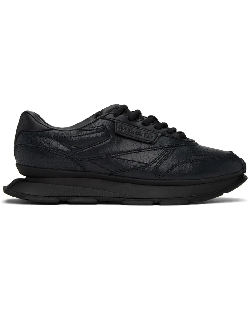 Reebok Black Classic Leather LTD Sneakers Cracked